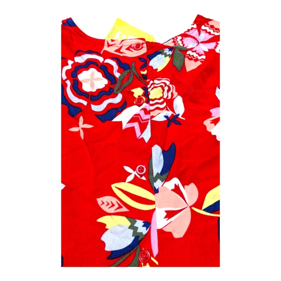 Crazy 8 Girls size 6 Tropical/Floral Red Dress - Picture 4 of 6